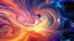 Vibrant Swirls of Color in Abstract Harmony Image – free AI stock image