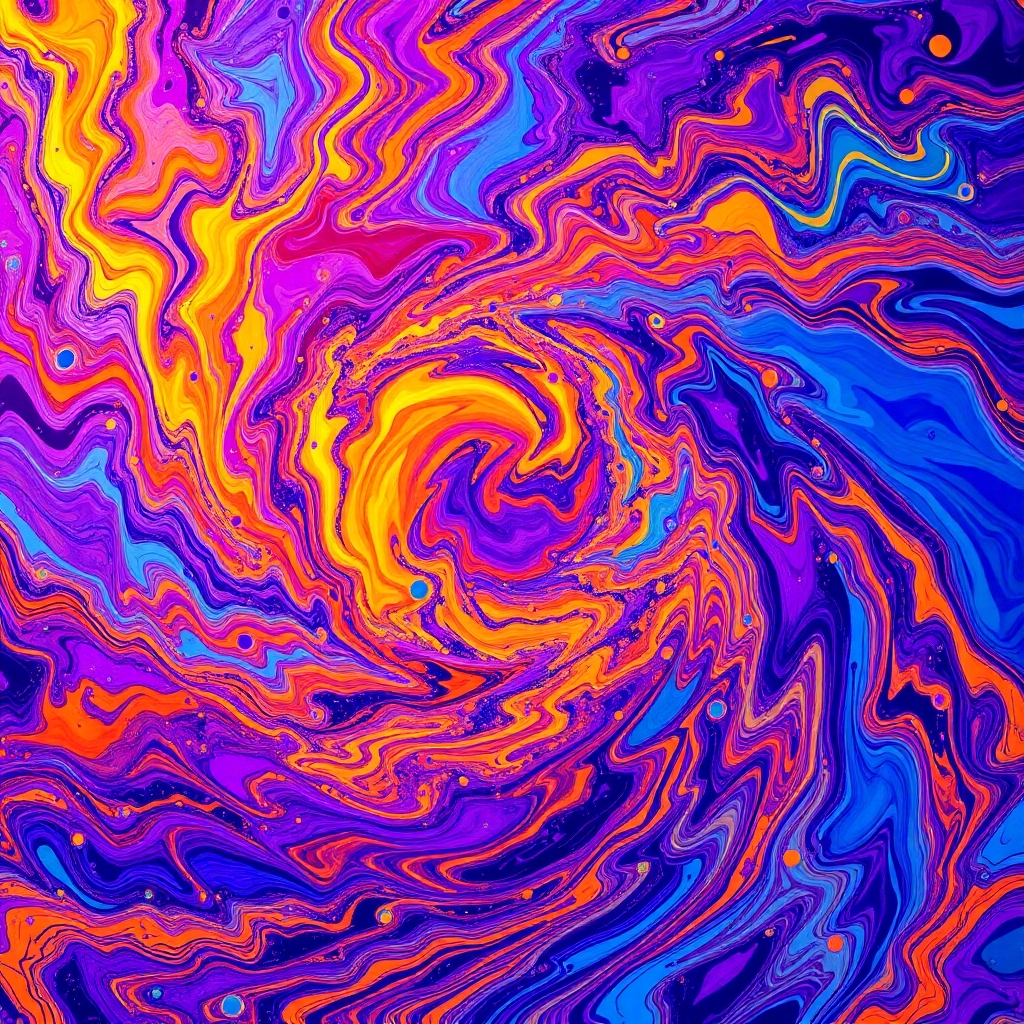 Vibrant Swirls of Color in Motion – free AI stock image