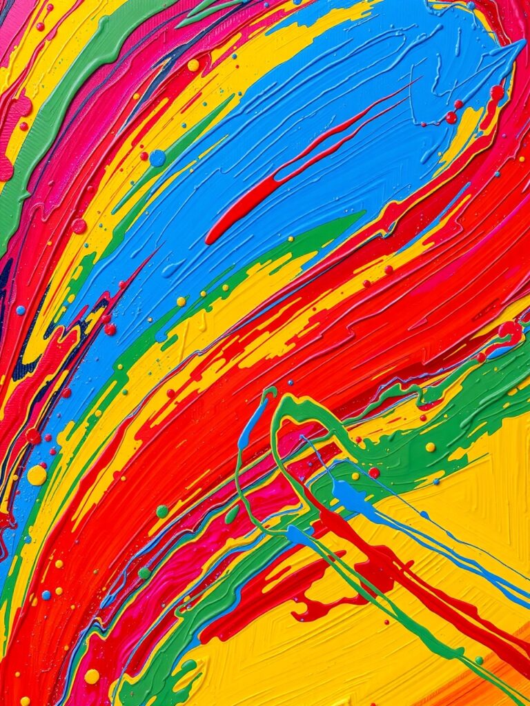 Vibrant Swirls of Color in Motion – free AI stock image