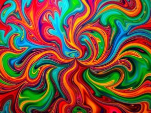 Vibrant Swirls of Color in Motion – free AI stock image