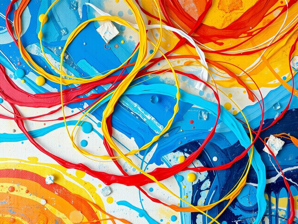Vibrant Swirls of Color Intertwined – free AI stock image