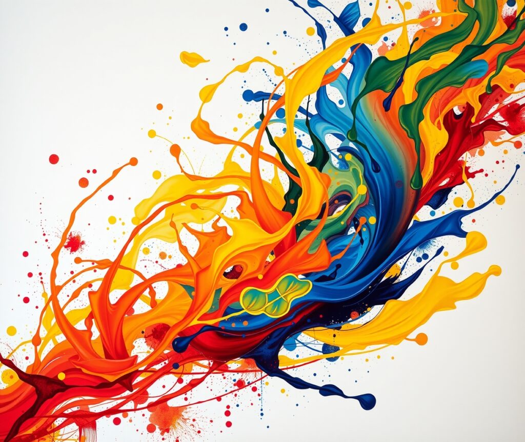 Vibrant Swirls of Colorful Abstract Art – free AI stock image