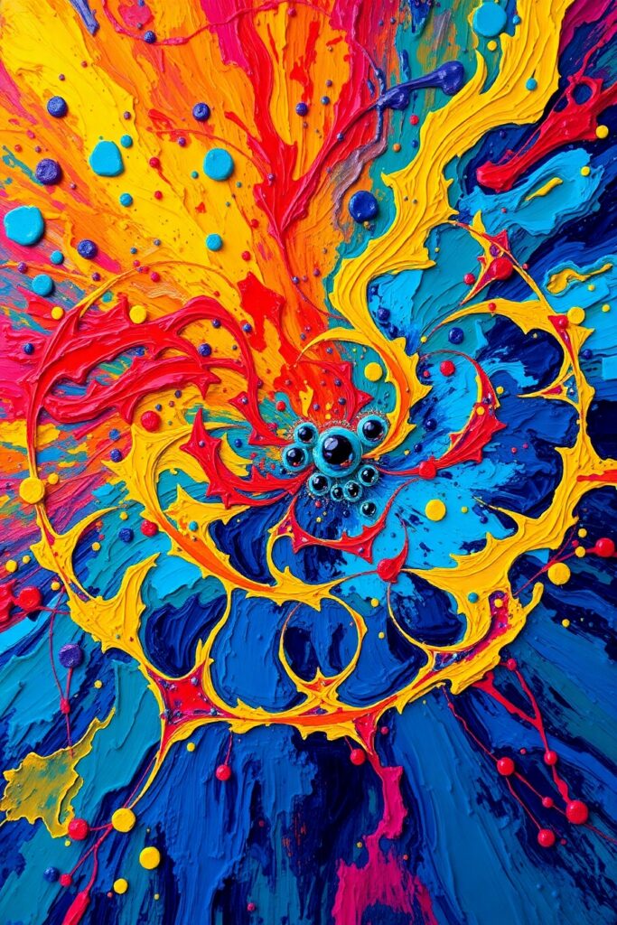 Vibrant Swirls of Colorful Abstract Patterns – free AI stock image