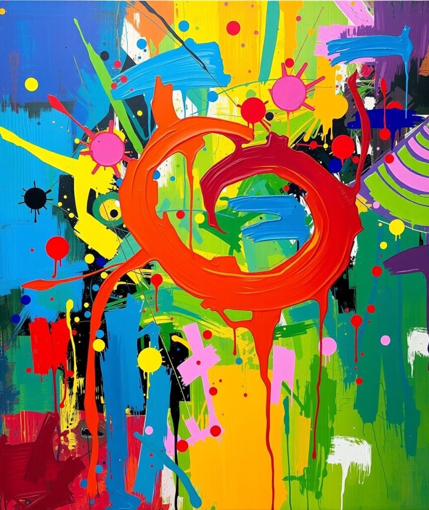 Vibrant Swirls of Colorful Abstract Patterns – free AI stock image