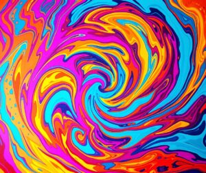 Vibrant Swirls of Colorful Abstract Patterns – free AI stock image