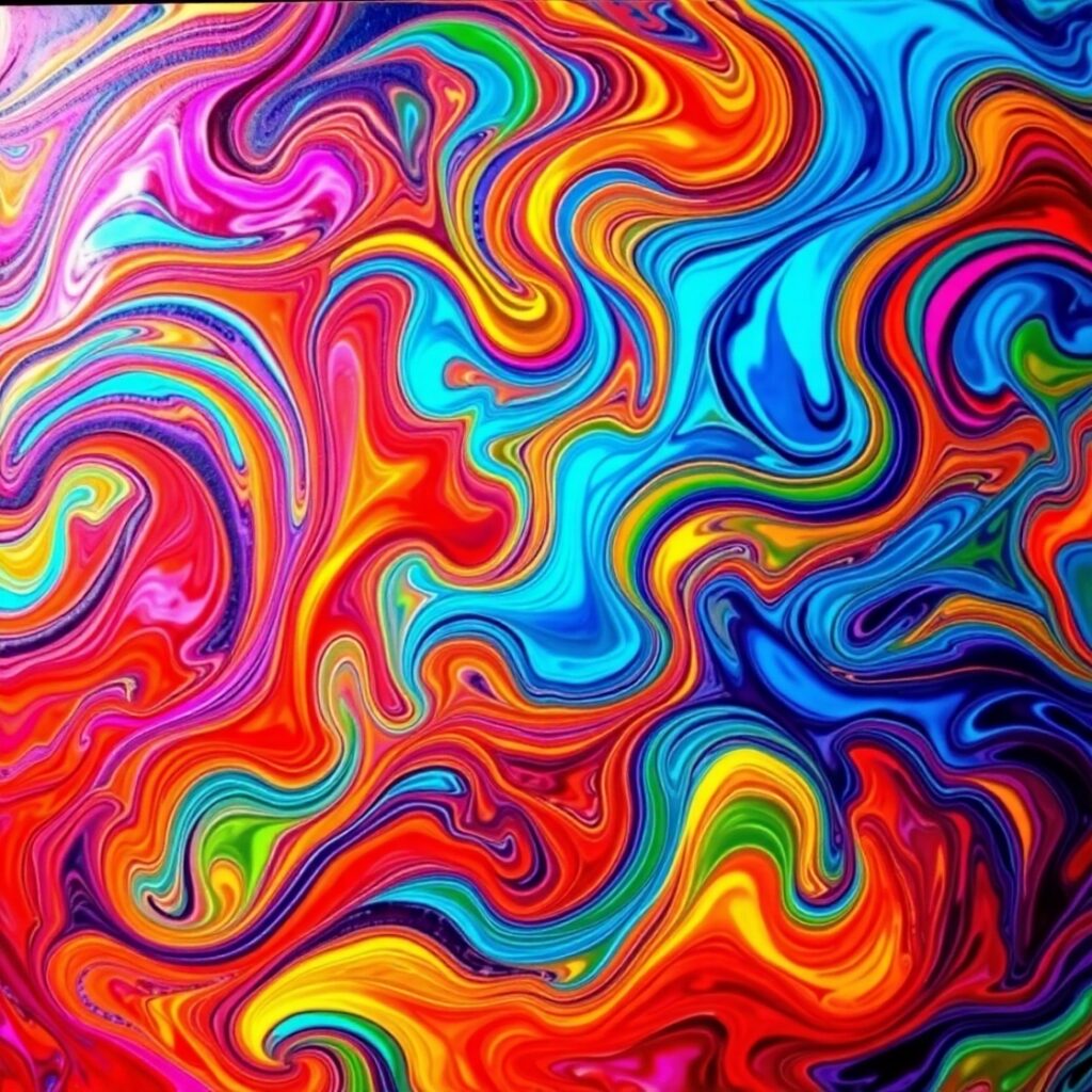 Vibrant Swirls of Colorful Abstract Patterns – free AI stock image