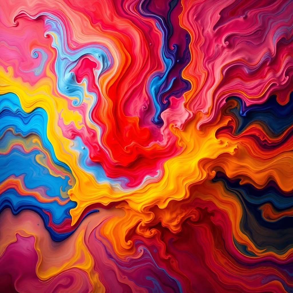 Vibrant Swirls of Colorful Abstract Patterns – free AI stock image