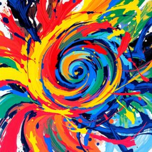 Vibrant Swirls of Colorful Abstraction – free AI stock image