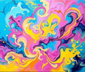 Vibrant Swirls of Colorful Abstraction – free AI stock image