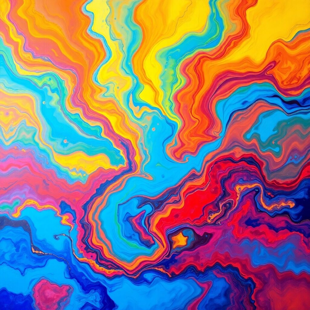 Vibrant Swirls of Colorful Abstraction – free AI stock image