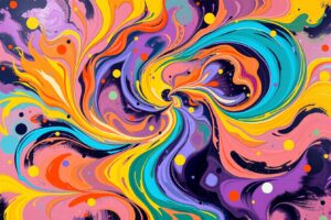 Vibrant Swirls of Colorful Abstraction – free AI stock image