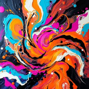 Vibrant Swirls of Colorful Abstraction – free AI stock image