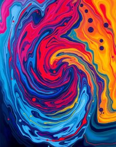 Vibrant Swirls of Colorful Abstraction – free AI stock image