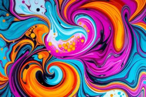 Vibrant Swirls of Colorful Abstraction – free AI stock image