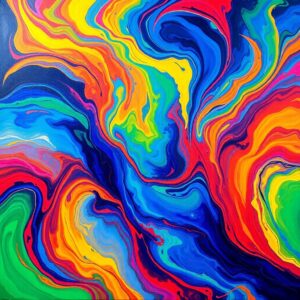 Vibrant Swirls of Colorful Abstractions – free AI stock image
