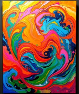 Vibrant Swirls of Colorful Patterns – free AI stock image