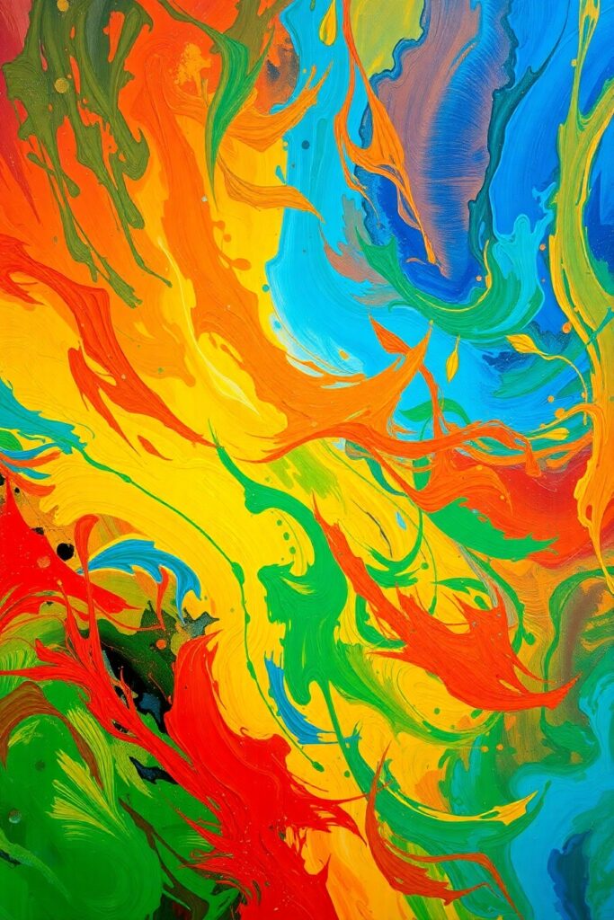 Vibrant Swirls of Colors in Nature – free AI stock image