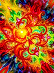 Vibrant Swirls of Colourful Patterns – free AI stock image