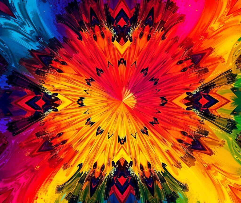 A Vibrant Symphony of Colorful Patterns – free AI stock image