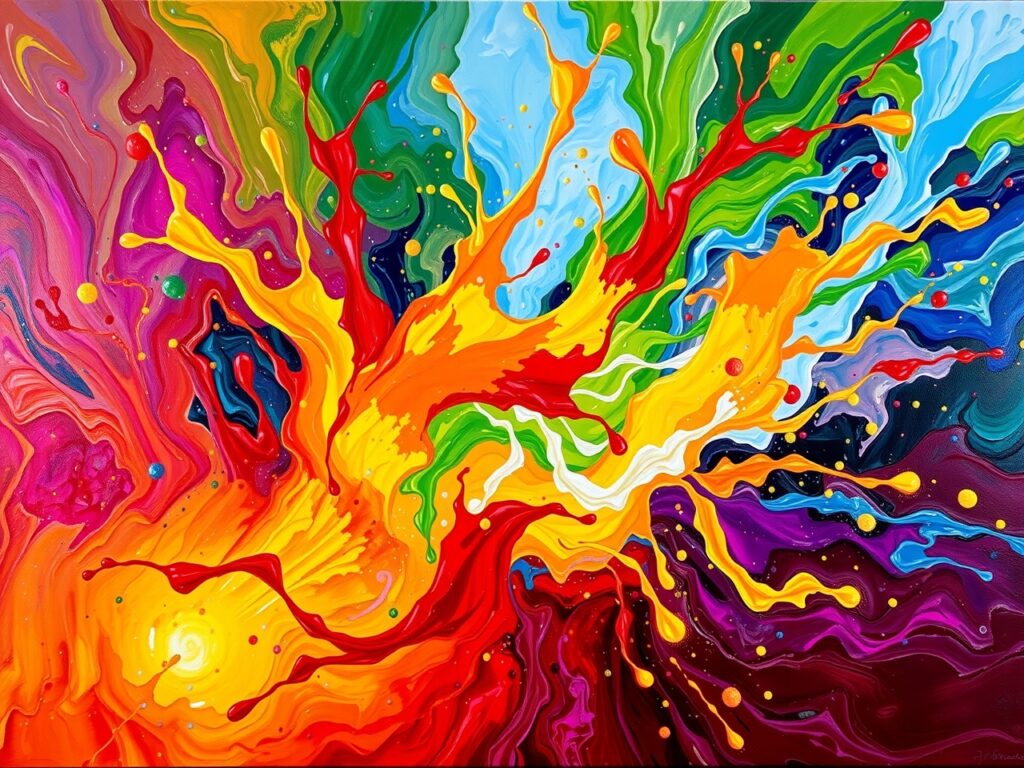 A Vibrant Symphony of Colorful Swirls – free AI stock image