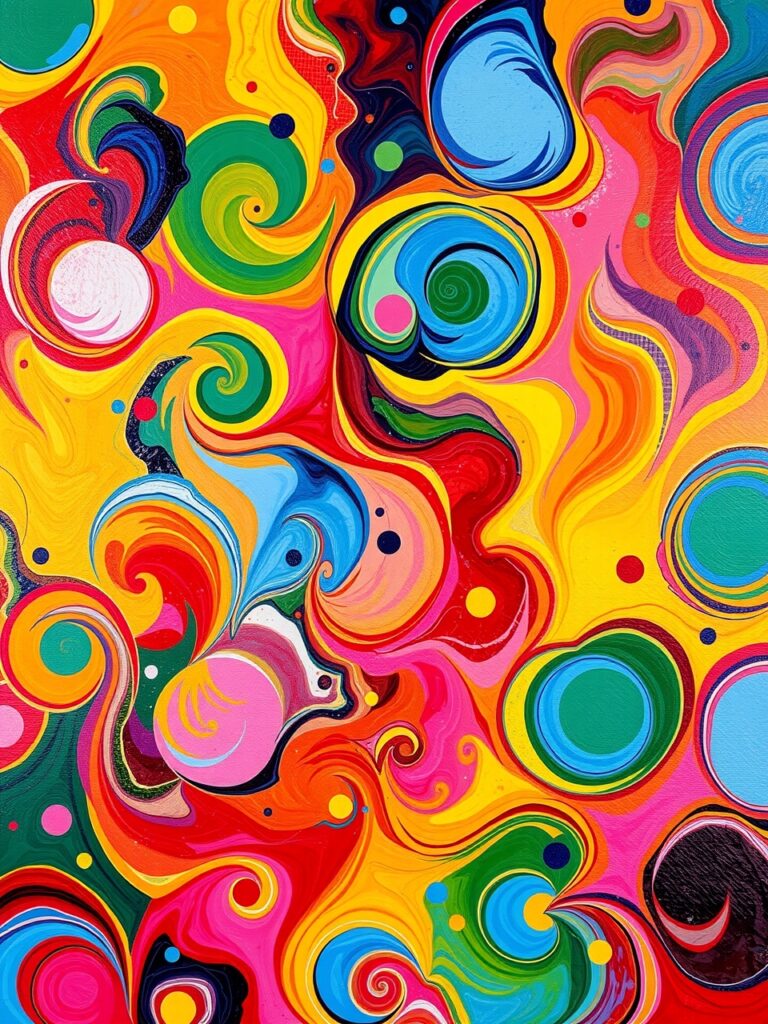 Vibrant Symphony of Colorful Patterns – free AI stock image