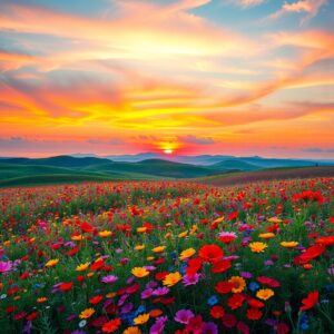 A Vibrant Symphony of Colors in Nature – free AI stock image