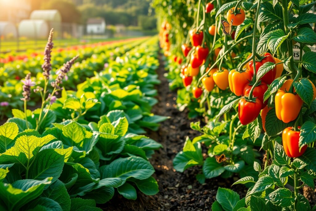 Vibrant Vegetable Garden Abundant with Health – free AI stock image