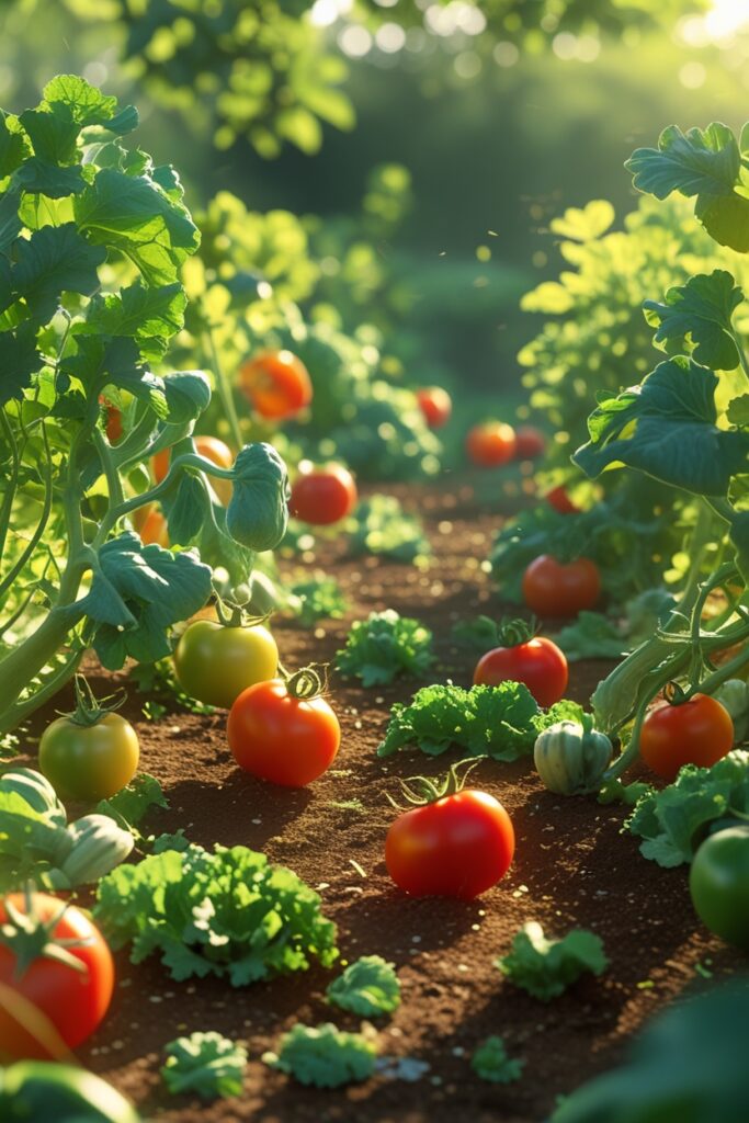 Vibrant Vegetable Garden Animation – free AI stock image
