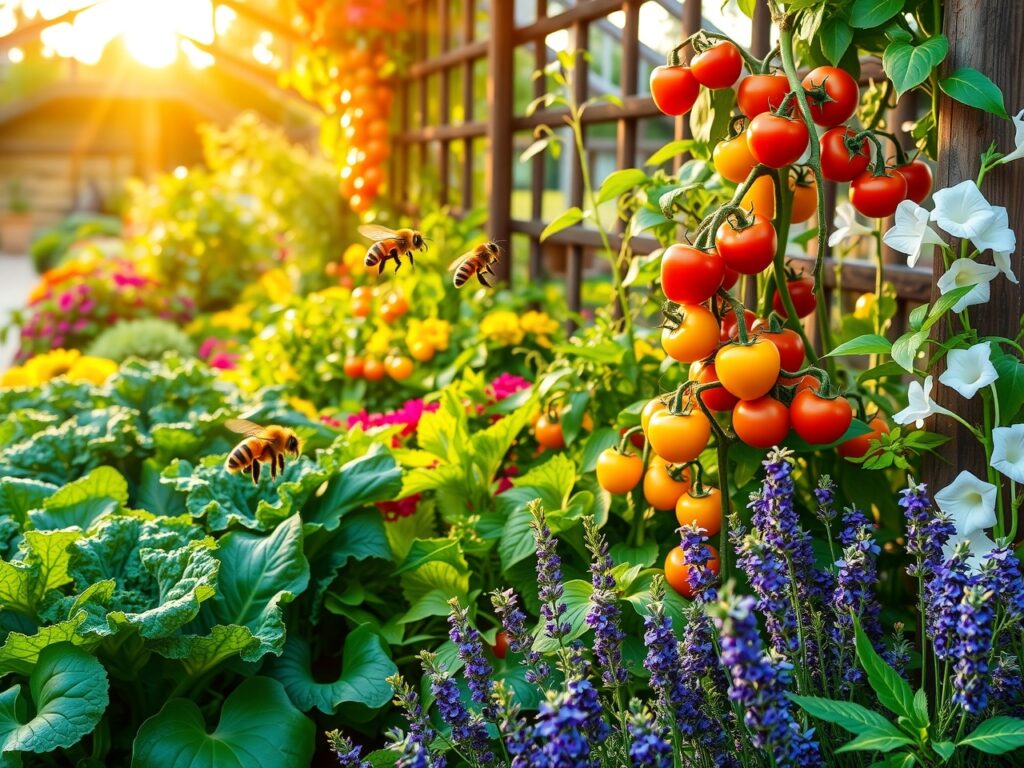 Vibrant Vegetable Garden Nourishing the Body – free AI stock image