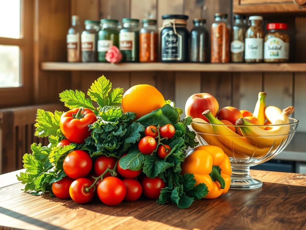 Vibrant Vegetables in a Healthy Kitchen – free AI stock image