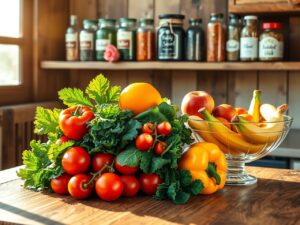 Vibrant Vegetables in a Healthy Kitchen – free AI stock image