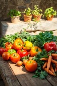 Vibrant Vegetables in a Healthy Lifestyle – free AI stock image