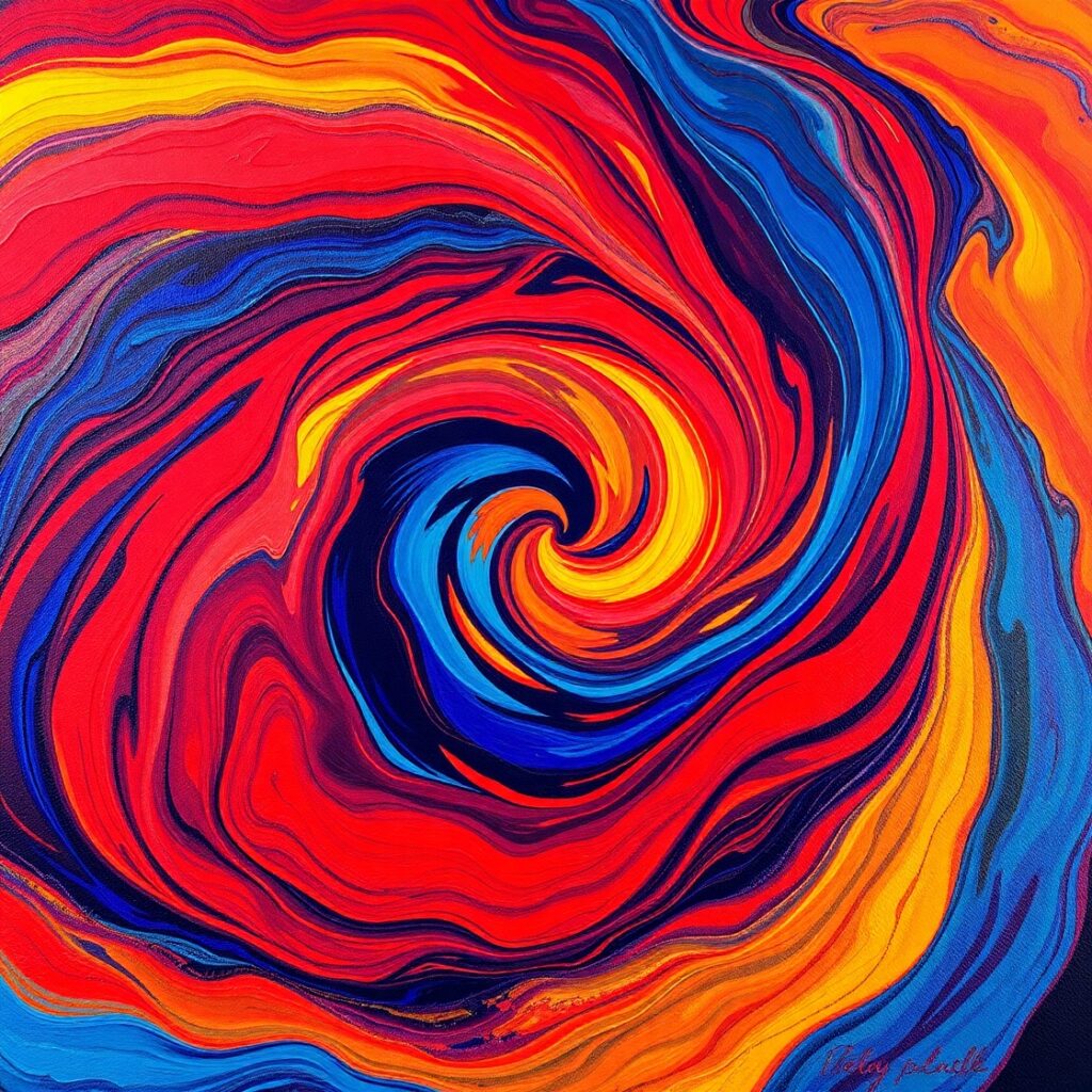 Vibrant Waves of Abstract Color – free AI stock image
