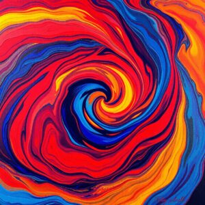 Vibrant Waves of Abstract Color – free AI stock image