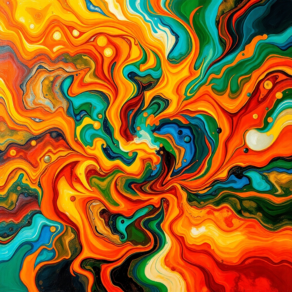 Vibrant Waves of Abstract Energy – free AI stock image