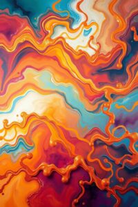 Vibrant Waves of Energy and Color – free AI stock image