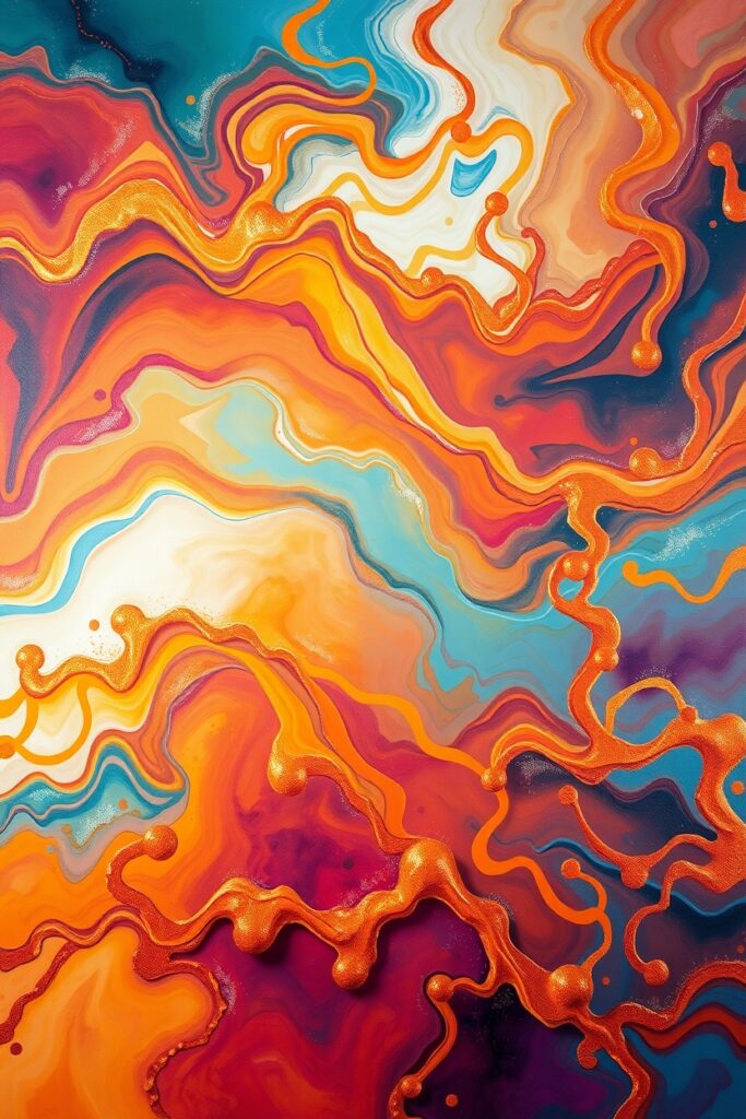 Vibrant Waves of Energy and Color – free AI stock image