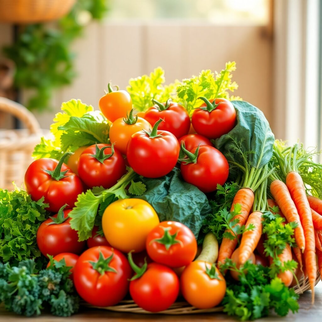 Vibrant Wellness through Fresh Vegetables – free AI stock image