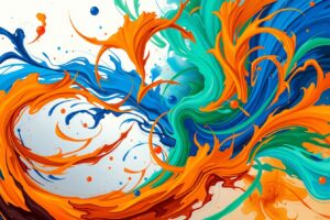 Vibrant Whirls of Color and Form – free AI stock image