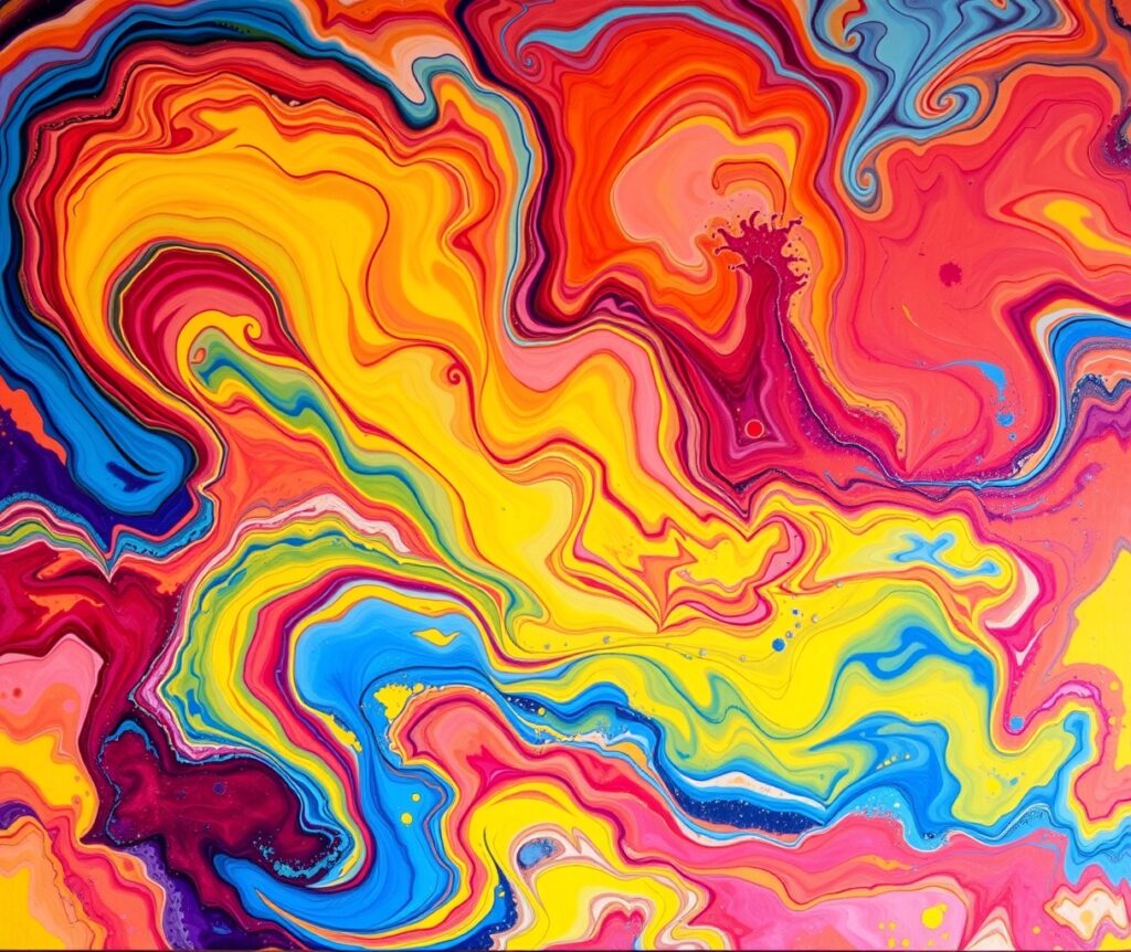 Vibrant Whirls of Colorful Patterns – free AI stock image