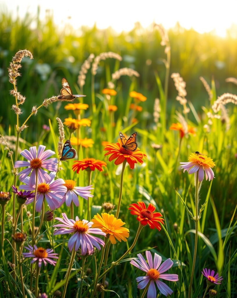 Vibrant Wildflower Meadow in Full Bloom – free AI stock image