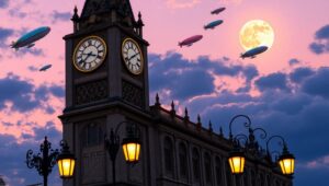 Victorian Clockwork Dreamscape – free AI stock image