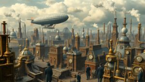 Victorian Dreams in Steam – free AI stock image