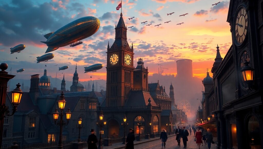 Victorian Sky Adventures – free AI stock image