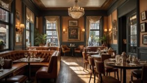 Vintage Cafe Scene with Style – free AI stock image