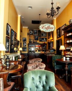 Vintage Cafe with Retro Decor – free AI stock image