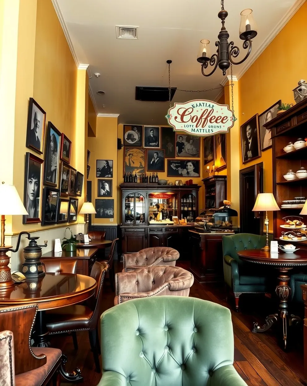 Vintage Cafe with Retro Decor