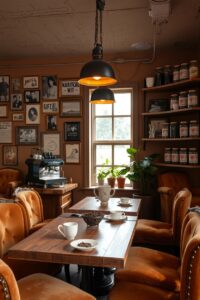 Vintage Coffee Shop with Classic Ambiance – free AI stock image