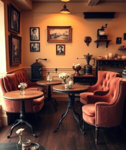 Vintage Coffee Shop with Classic Decor – free AI stock image