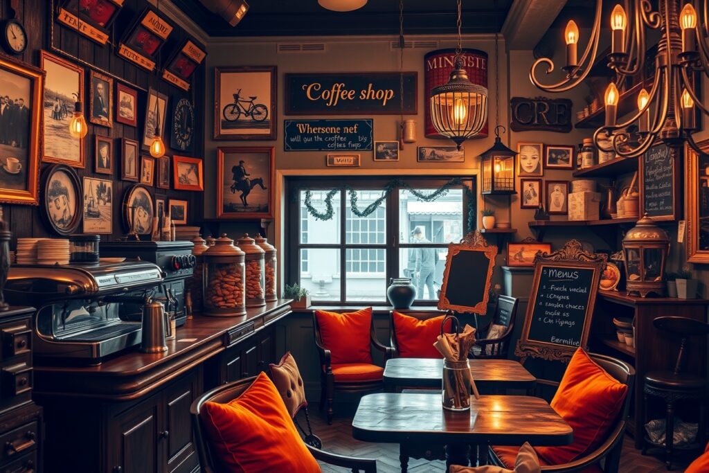 Vintage Coffee Shop with Classic Decor – free AI stock image